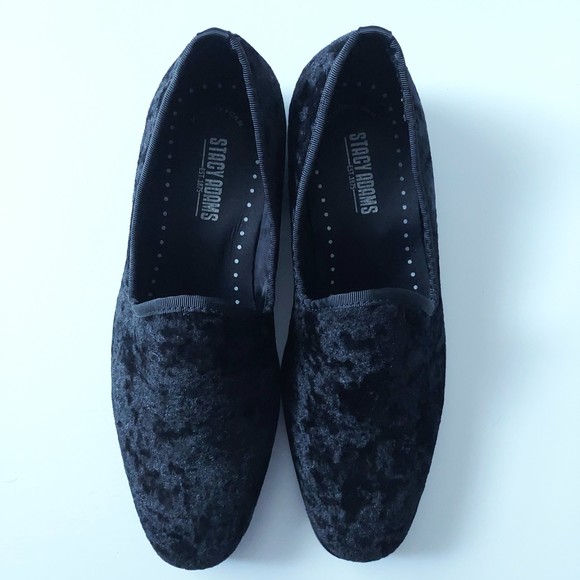 Stacy Adams Black Velour Sultan Slip On Loafers with Box in Men's Sz 7 - Picture 11 of 11